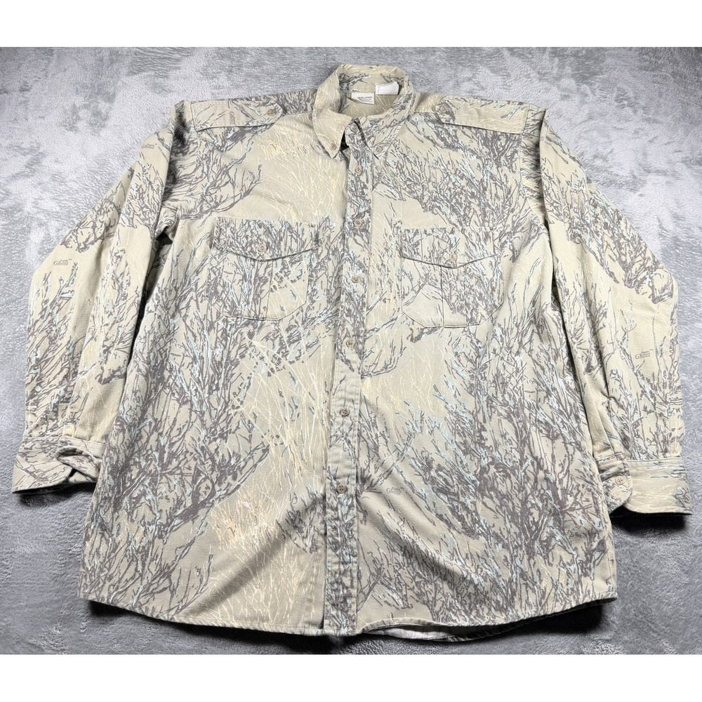 Montana Camo Ghost Series Shirt Mens XL Branch Camo Long Sleeve Button Hunting